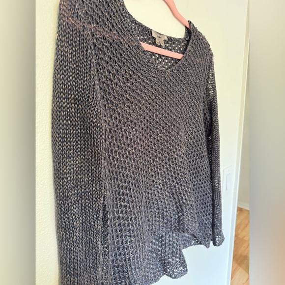 Helmut Lang 100% Linen Mesh Scoop Neck Sweater Blue Size Petite XS EUC - Picture 3 of 9